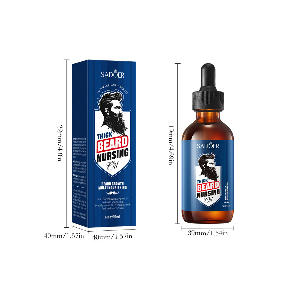(Beard Care Oil 55ml) Beard Care Serum SADOER Men's Beard Care Serum 30ml