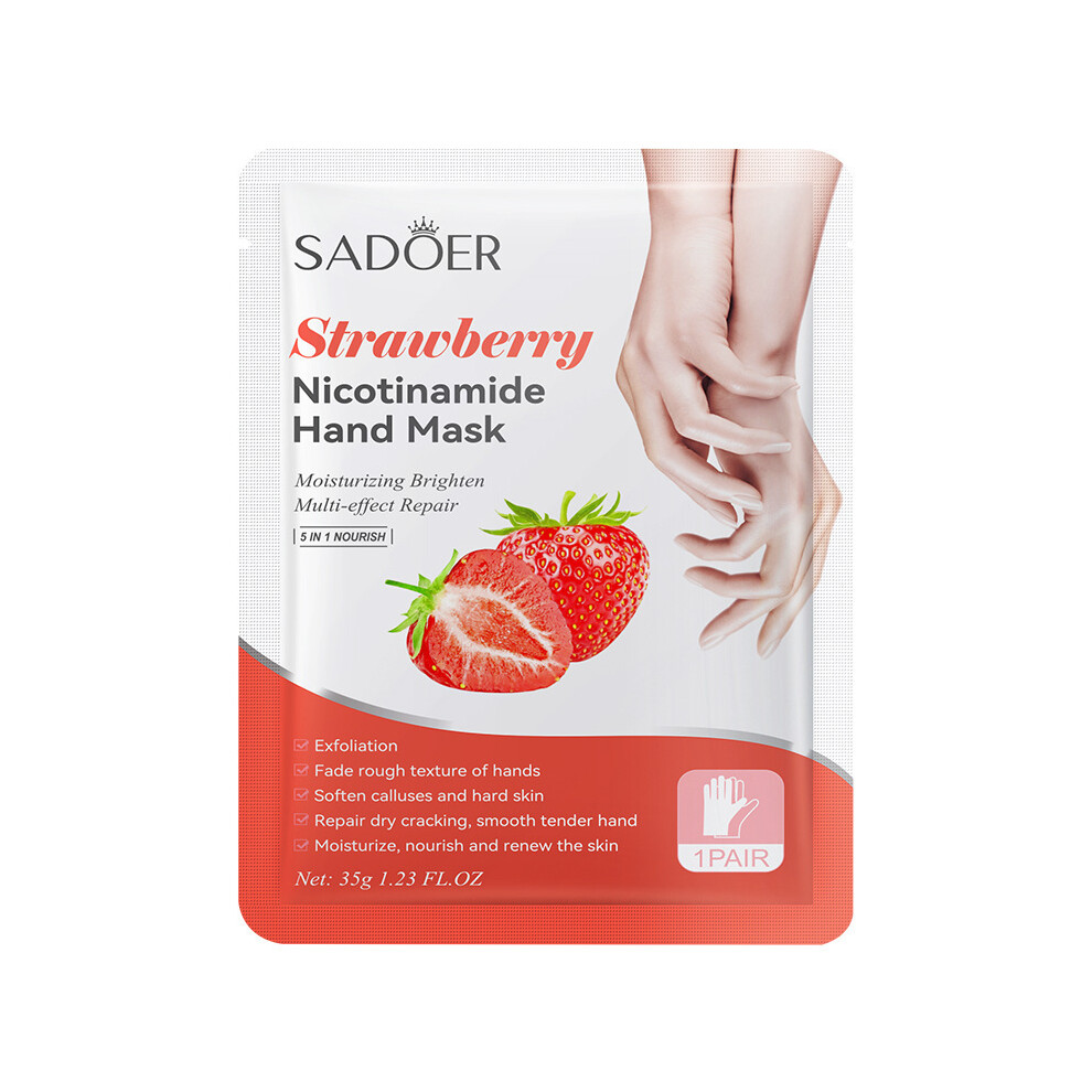 Lavender (Strawberries, Hand Mask 35G/Pair) Fruit Hand Mask And Foot Mask Sadoer Avocado Strawberry Hydrating And Moisturizing