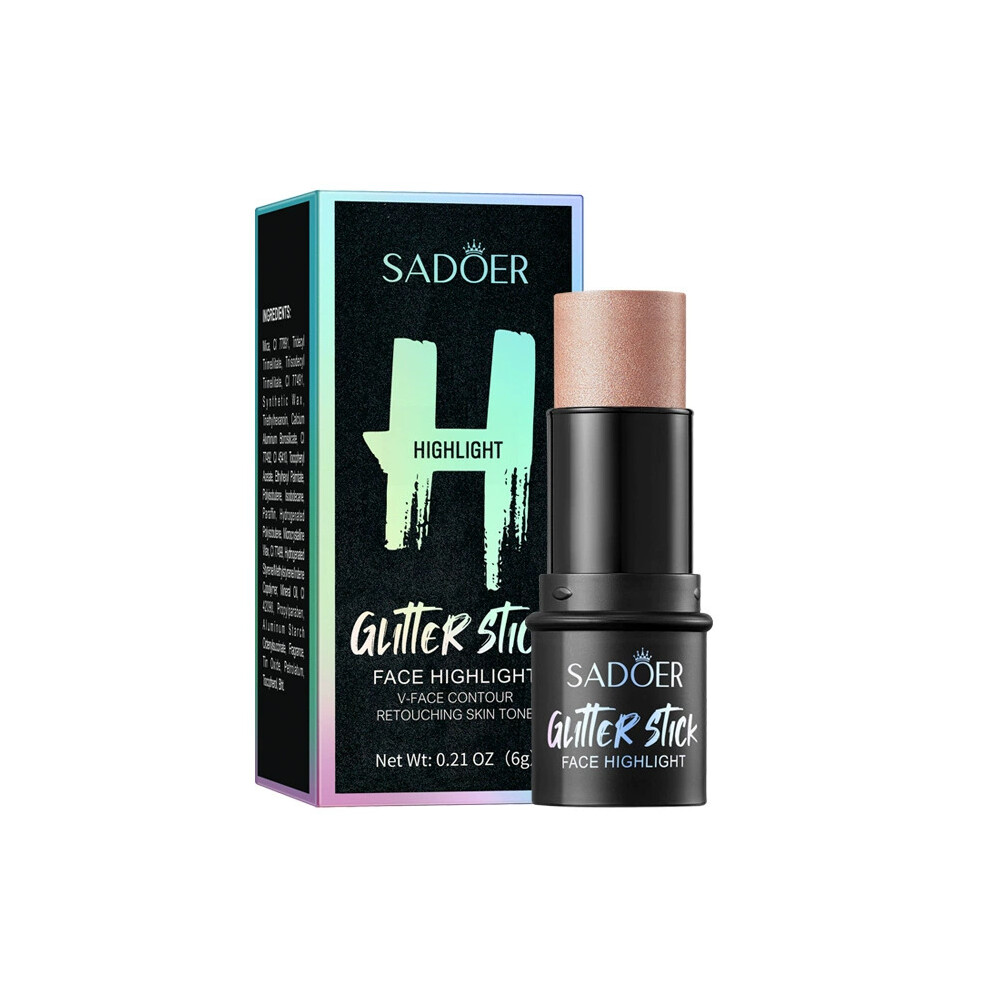 Gold (#02 Champagne 6G) Contour Highlighting Stick Sadoer Contouring Makeup Highlighting Stick