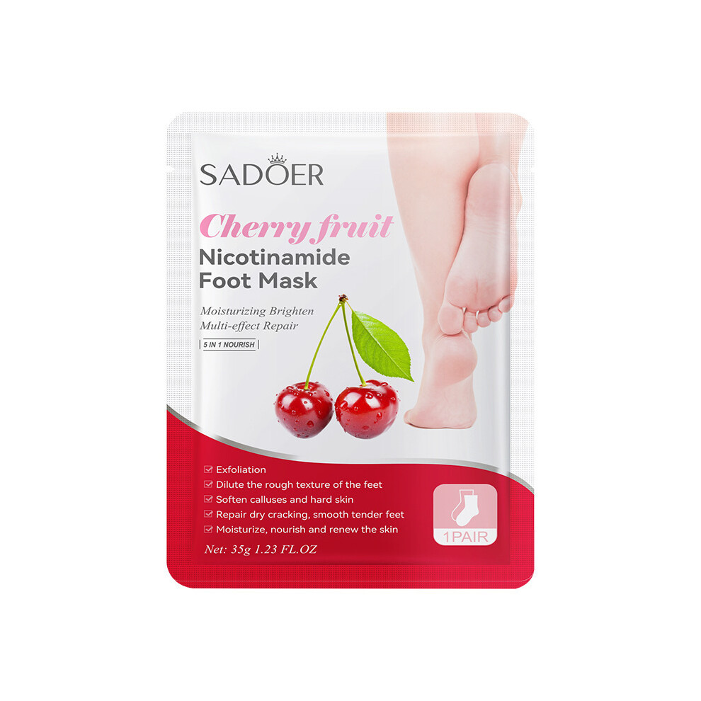 Lavender (Cherry, Foot Mask 35G/Pair) Fruit Hand Mask And Foot Mask Sadoer Avocado Strawberry Hydrating And Moisturizing