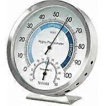 TCGG-Hygrometer Analoges Innenthermometer  Hochwertiges Edelstahl-Feuchtigkeitsmessgert und Raumthermometer fr zuverlssige und komfortable Raumklimako