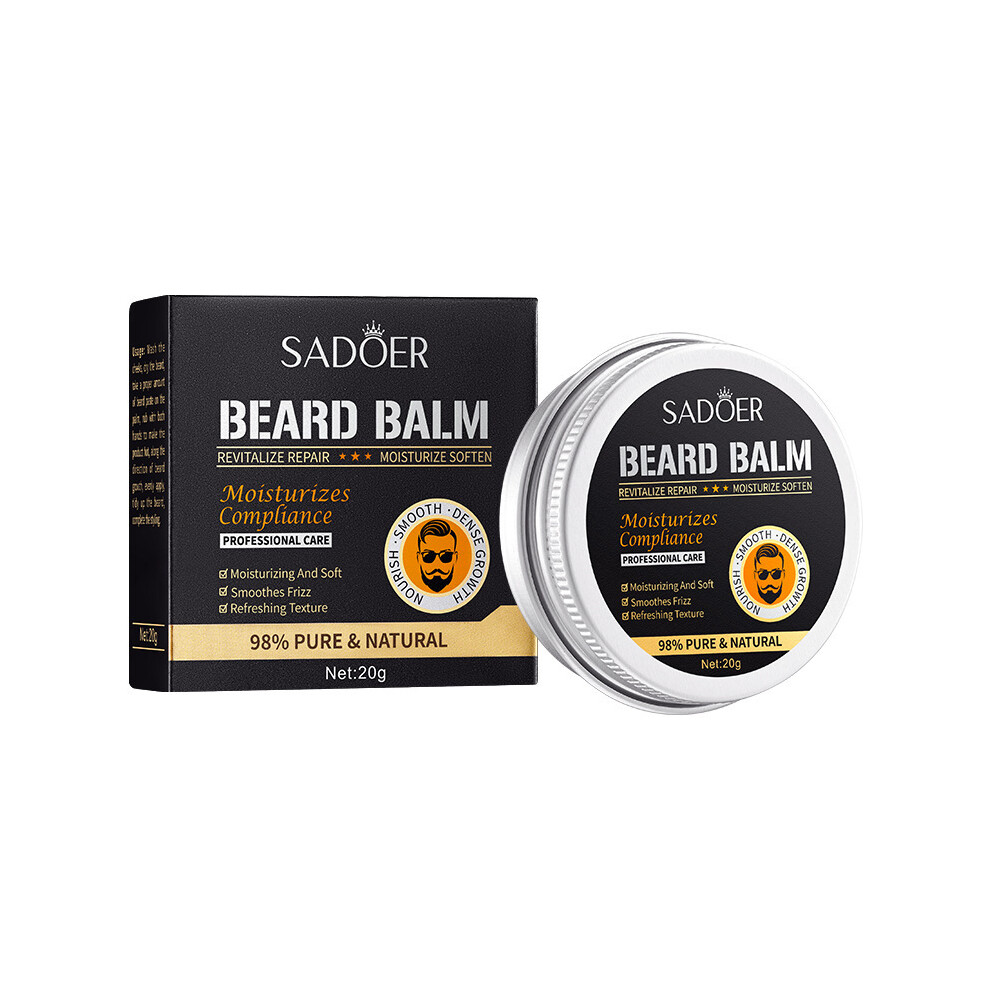 (Beard balm 20g) Beard Care Serum SADOER Men's Beard Care Serum 30ml