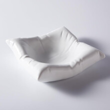 White Ceramic Square Dinner Plate for Wedding Kitchen Party Decor Salad Bread Fruit 8 Inch