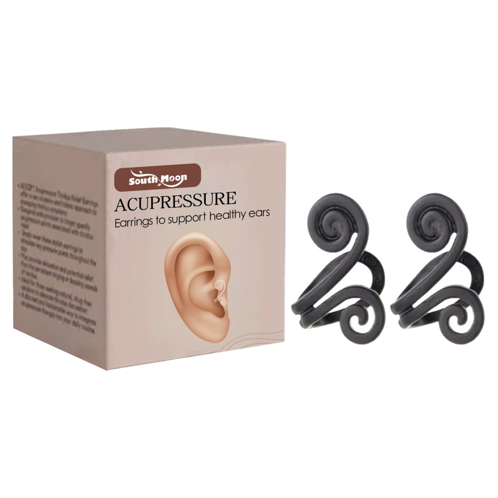 (2pcs) South Moon Tinnitus Relief Earrings Ear Discomfort Relief Tinnitus Back of the Ear Ear Care Massage Earrings