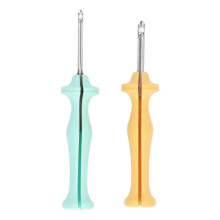 (As show, One size) 2 Pcs Punch Needles 5mm 3.5mm Improve Efficiency Save Labor Embroidery Accessories with Comfortable Handle for DIY Crafts