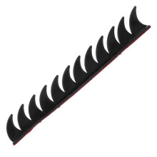 Retro Decoration for Motorcycle Helmet Patch Head Horn Joint Strip Black Arc Shaped 1Pack