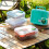 Leak Proof Double Deck Meal Container Durable for-White M 7