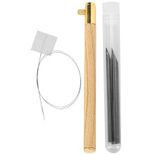 (As show, One size) Crochet Set Wooden Handle French Embroidery Beaded Sequins Handmade Hook Needle Sewing Tools