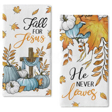 2-pack Thanksgiving-keukenhanddoeken - Vaatdoeken met-Geel