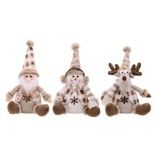 Soft Knit European Christmas Sitting Doll Delicate Embroidery