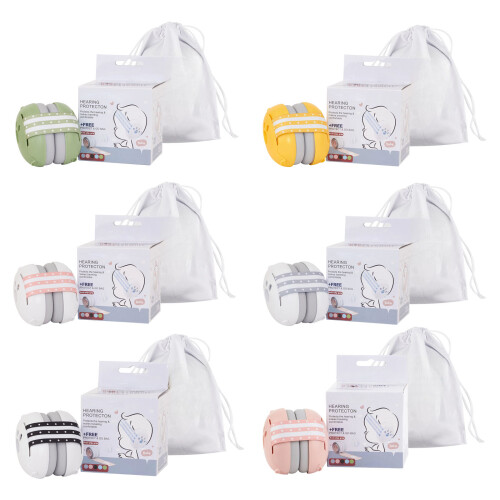 Foldable Infant Ear Protectors For-Pink earmuffs pink h 1