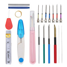 (As show, One size) Professional Punch Needle Knitting Embroidery Pen Set for Sewing Felting DIY Craft Handwork