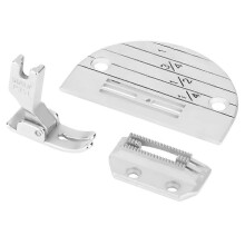 (As show, One size) 3PCS Industrial Sewing Machine Accessories Needle Plate Presser Foot Kit Set