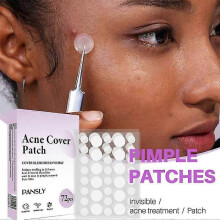 (A 72pcs) 72 Pcs Invisible Skin Tag Warts Removal Stickers Hydrocolloid Acne Pimple Patches