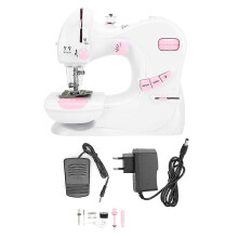 (As show, One size) Electric Sewing Machine Mini Portable Multi-Function Household Embroidery Tool Crafts 100-240V