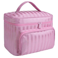 (Pink) 1pcs Women Large Cosmetic Make Up Travel Toiletry Bag Portable Handbag