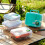 Portable 2 Layer Lunch Box with Compartments for-Cyan M 5