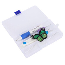 (As show, One size) Embroidery Punch Needle Embroidery Starter Kit Embroidery Pen Stitching Craft Tool Set