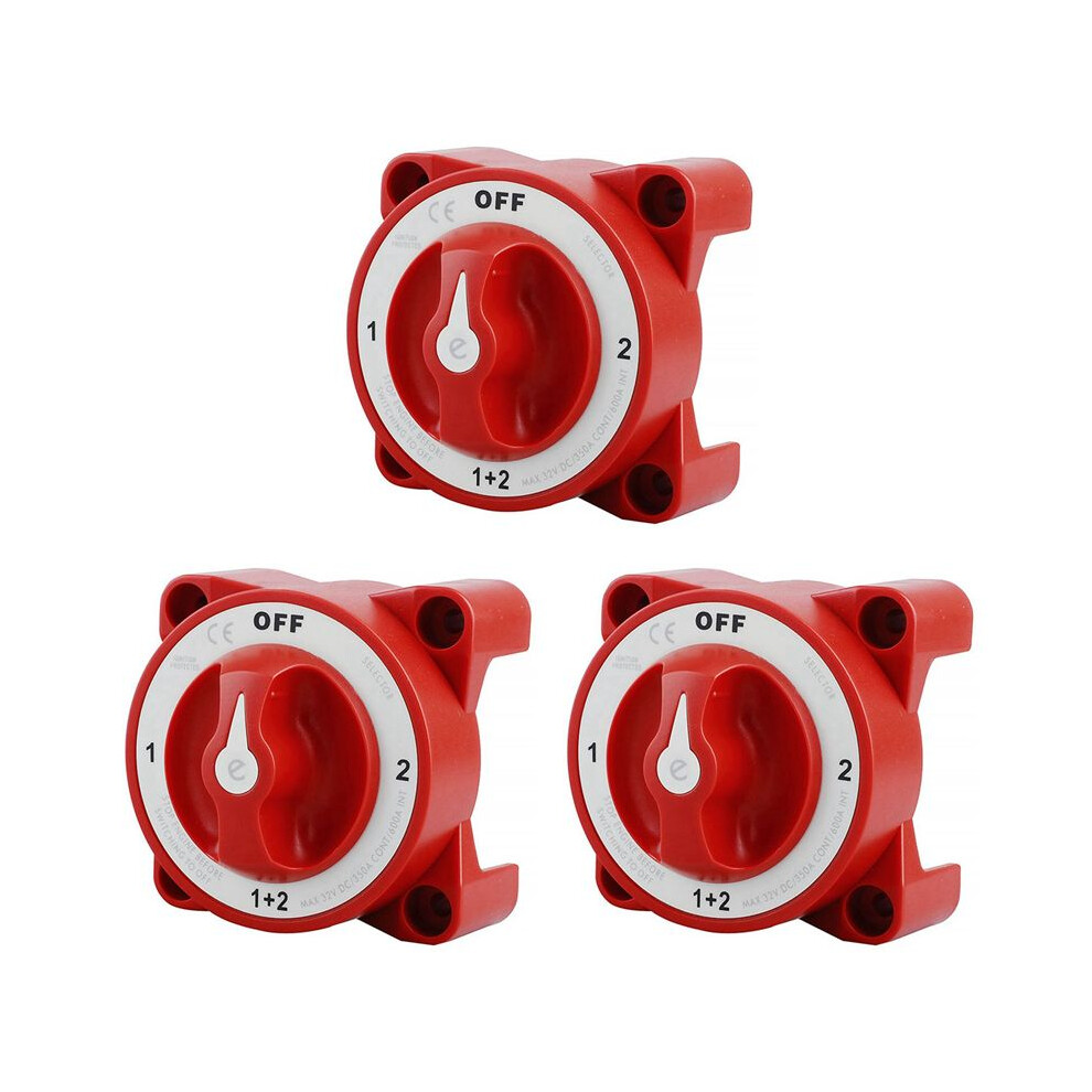 3X Dc 32V 350A Battery Switch 4-Position Selector Marine Boat Battery Selector Switch Disconnect For Marine Boat 4711342615161