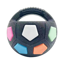 Interactief hondenvoetbalspeelgoed Kauwbestendig veilig-Zwart