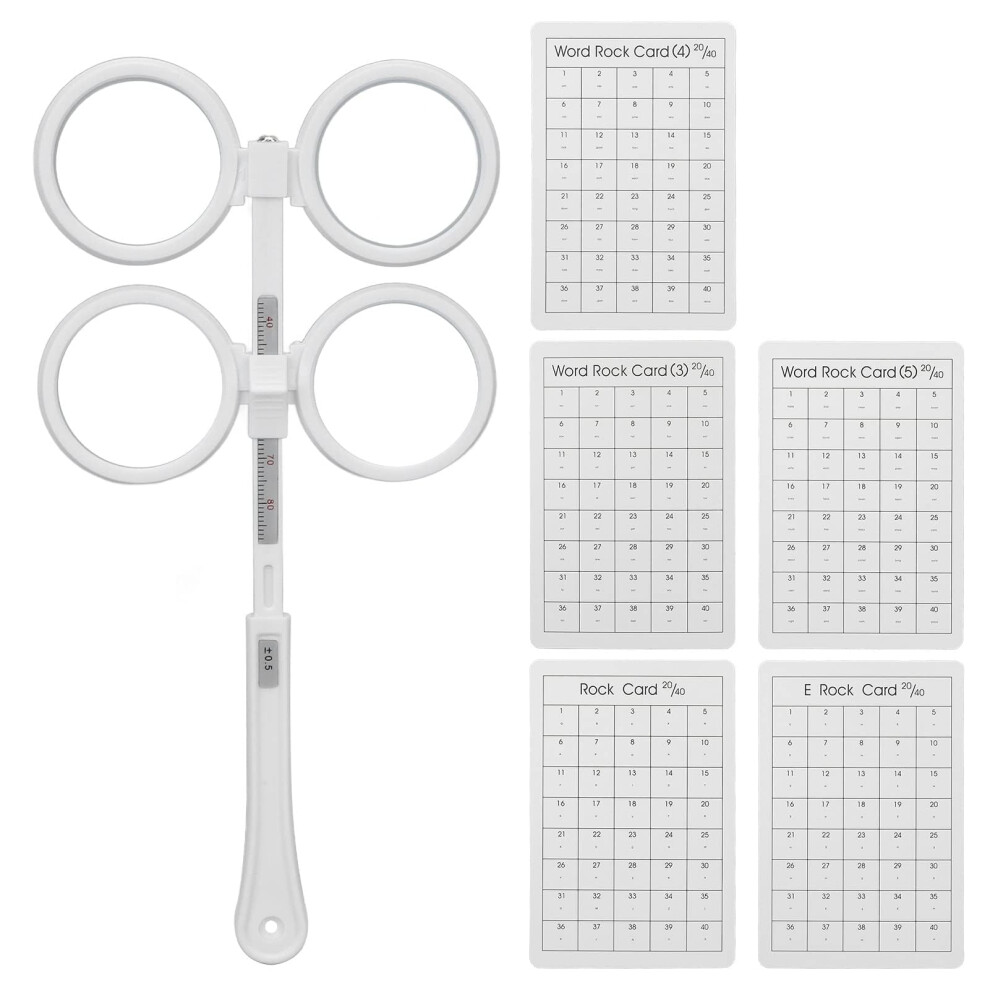 White Plastic Optical Flipper, Adjustable Optometry Flip Lens Instrument, Eye Holder, Eye Trainer Occluder With Vision Test Card For Amblyopia (White)