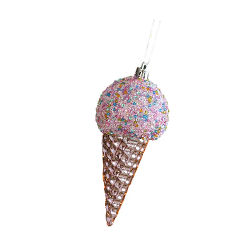 Shatterproof Plastic Christmas Baubles Hanging-ice cream