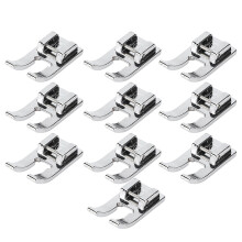 (As show, One size) 10Pcs Open Toe Foot Stainless Steel Embroidery Applique Household Sewing Machines Accessories