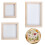 3Pcs Paper Making Craft Set Includes 3 Sizes Wooden Frames for 7