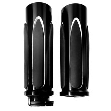 Black Handlebar 1 inch Hand Grips for Touring Road King Street Glide Softail