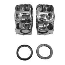 Chrome Handlebar Control Button Housings Cover for Touring and Trike Models 2014-2023 Road Glide Special FLTRXS