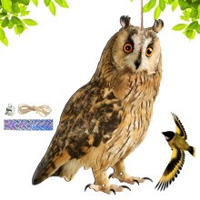 Bird deterrent  owl scarecrow, pigeon deterrent bird tape, falcon hanging reflective with bells