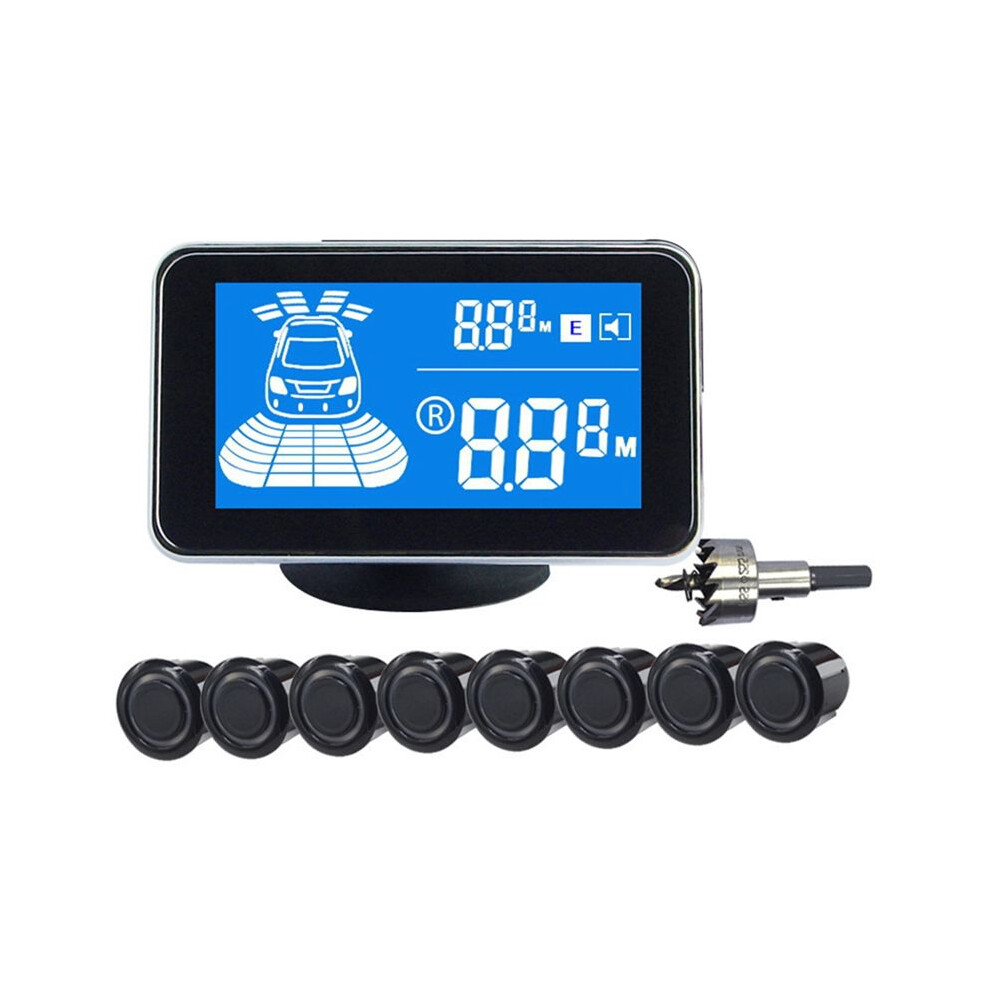 Car Parking Radar System With 8 Reverse Sensors Buzzer Warning Distance Detection For Auto Vehicle Garage Safety A Light 4711160286888