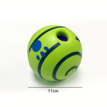 (green, 11cm) Wobble Wag Giggle Ball Pet Dog Play Training Toy with Funny Sound