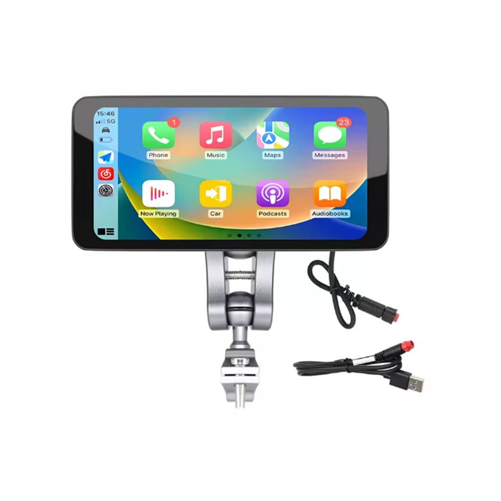 6.5Inch Motorcycle Smart Bluetooth Display Wireless Carplay Android Auto Removable Bracket Ip67 Waterproof Monitor 4714057921701