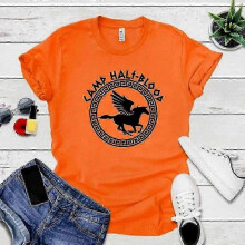 (M, orange) Camp Half Blood T-Shirts for Fall Training Camp, Halloween Magical Gift, Percy Jackson Unisex Tees, Harajuku Style Game Tshirt New Arrival