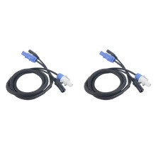 2X DMX Powercon Cable Combination of Powercon Plug and DMX XLR Signal Line for Light Power Connection Signal Transit(B)