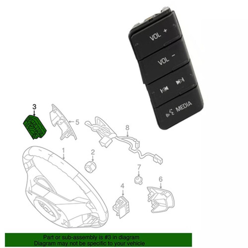 8A8Z-9C888-BA Steering Wheel Volume Control  for  Flex 2009-2012 1