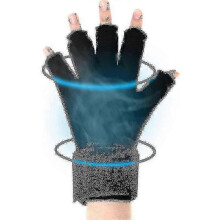 (Black) Reusable Gel Cold Pack: Finger Arthritis Compression Ice Glove for Pain Relief
