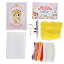 (As show, One size) Needle Felting Wool Chemical Fiber Plush Doll Making DIY Material Needle Hand Made Craft(200# Chicken )