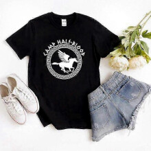(M, black) Camp Half Blood T-Shirts for Fall Training Camp, Halloween Magical Gift, Percy Jackson Unisex Tees, Harajuku Style Game Tshirt New Arrival