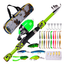 Fishing Rod for , Fishing Set, Reel and Bait, Gift for , Green