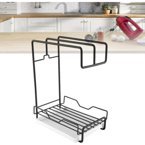 Metal Iron Removable Space Saving Towel Rack for Kitchen Countertop Kitchen Sink 1
