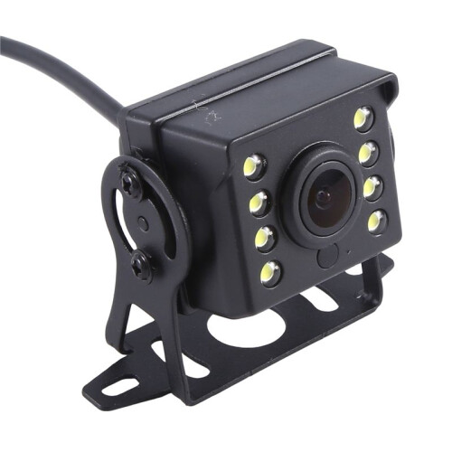 24V Reversing Camera Reversing Image Rear Camera HD LED Night Vision Waterproof Universal Black 1