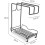 Black Towel Rack Kitchen Countertop Organizer 20x11.5x28cm 4