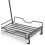 Black Towel Rack Kitchen Countertop Organizer 20x11.5x28cm 5