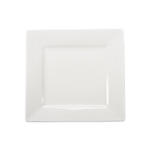 4 Set White Plate for Dining 7.25-Inch Square