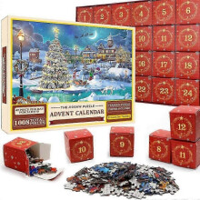 (C) Advent Calendar 2025 Jigsaw Puzzle 1008 Pieces Puzzle 24 Days Christmas Countdown Calendars for Kids Adultszz44