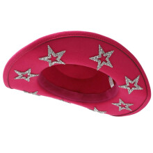 Chapeau de Cowgirl étoile à paillettes pour femmes,-Rouge