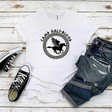 (S, white) Camp Half Blood T-Shirts for Fall Training Camp, Halloween Magical Gift, Percy Jackson Unisex Tees, Harajuku Style Game Tshirt New Arrival