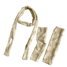 Écharpe en détresse, manches longues, cravate fine,-Beige
